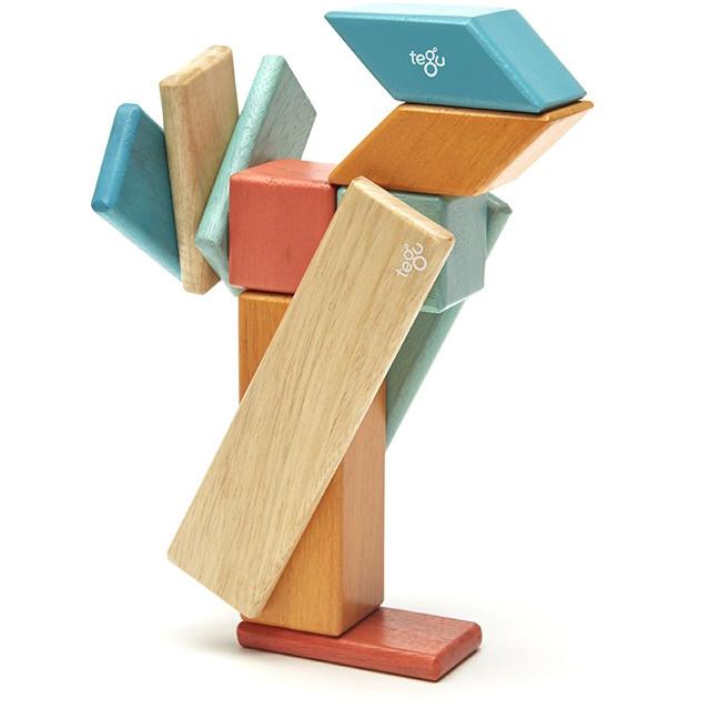 Tegu 14-Piece Magnetic Block Set - Sunset - Tadpole