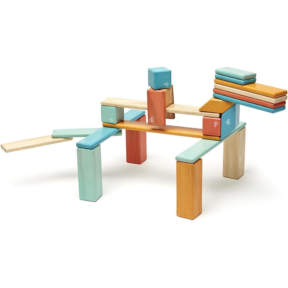 Tegu 24-Piece Magnetic Block Set - Sunset - Tadpole