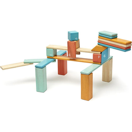 Tegu 24-Piece Magnetic Block Set - Sunset - Tadpole