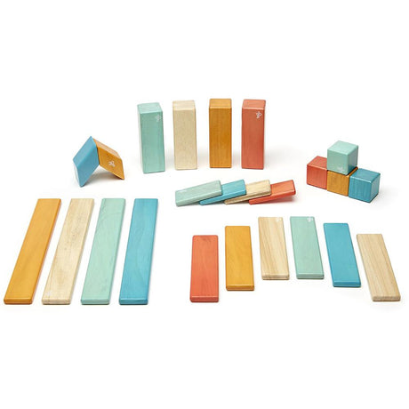 Tegu 24-Piece Magnetic Block Set - Sunset - Tadpole