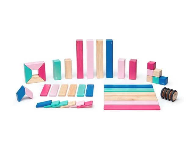 Tegu 42-Piece Magnetic Block Set - Blossom - Tadpole