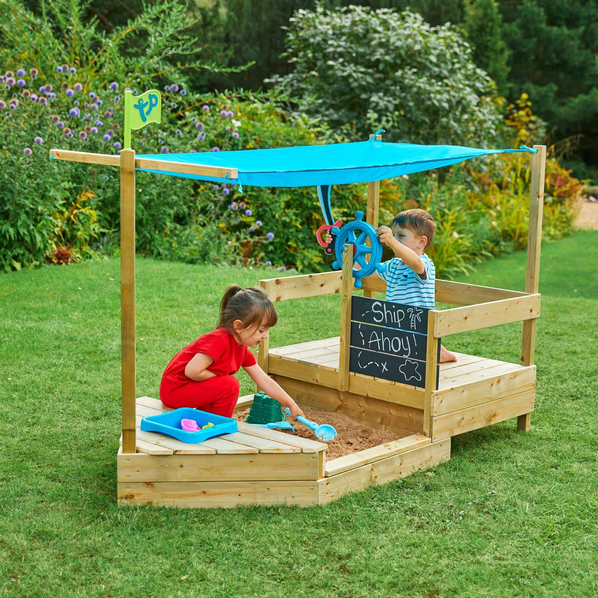 TP Toys Ahoy Ship - Sand Box with Cover Play Boat