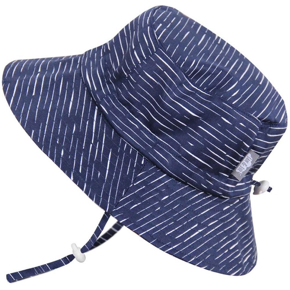 Jan & Jul  Grow-With-Me Bucket Hat Navy Waves