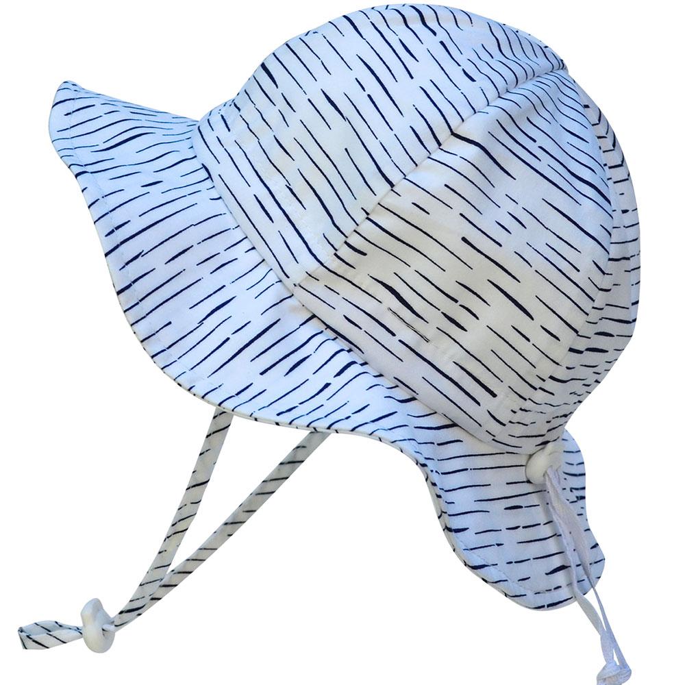 Twinklebelle Grow-With-Me Sun Hat White Waves - Tadpole