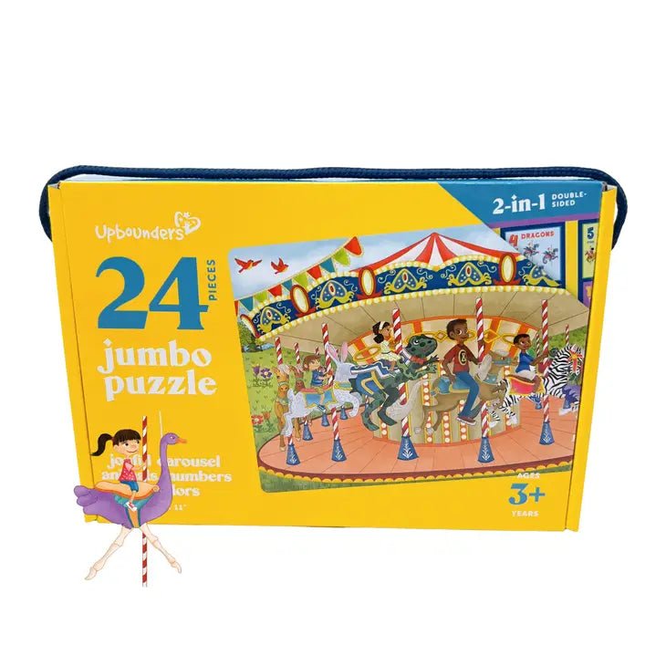 Upbounders Joyful Carousel - 24 Piece 2-sided Jumbo Puzzle - Tadpole