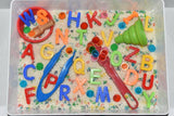 Uppercase Alphabet Sensory Bin - Tadpole