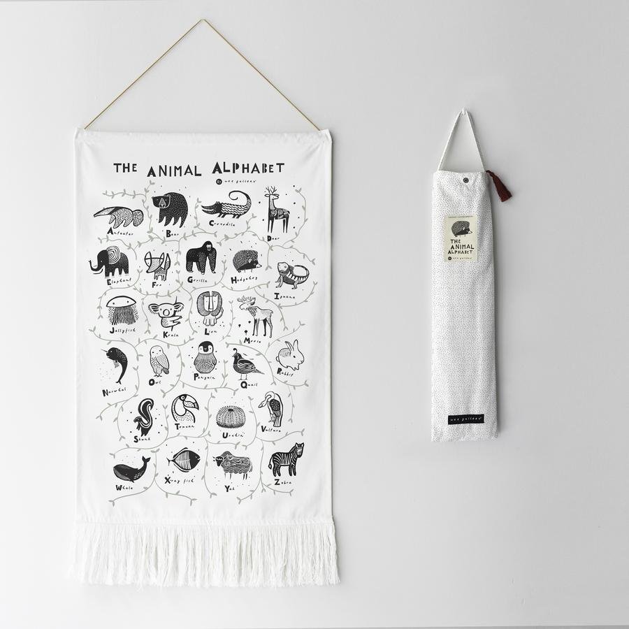 Wee Gallery Animal Alphabet Wall Hanging - Tadpole