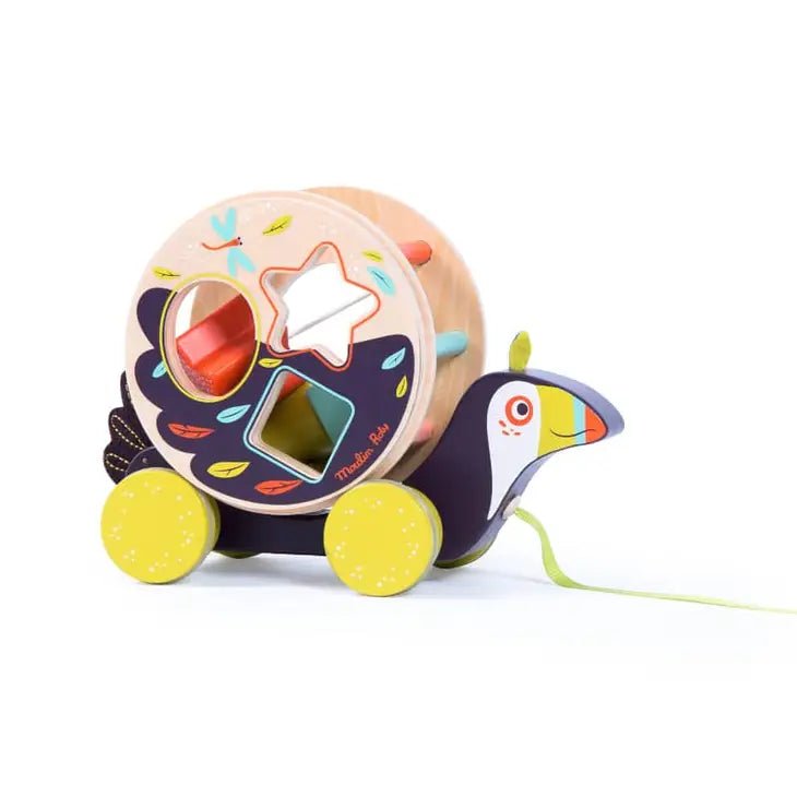 Wooden Activity Toucan - Pull Along Toy - Tadpole