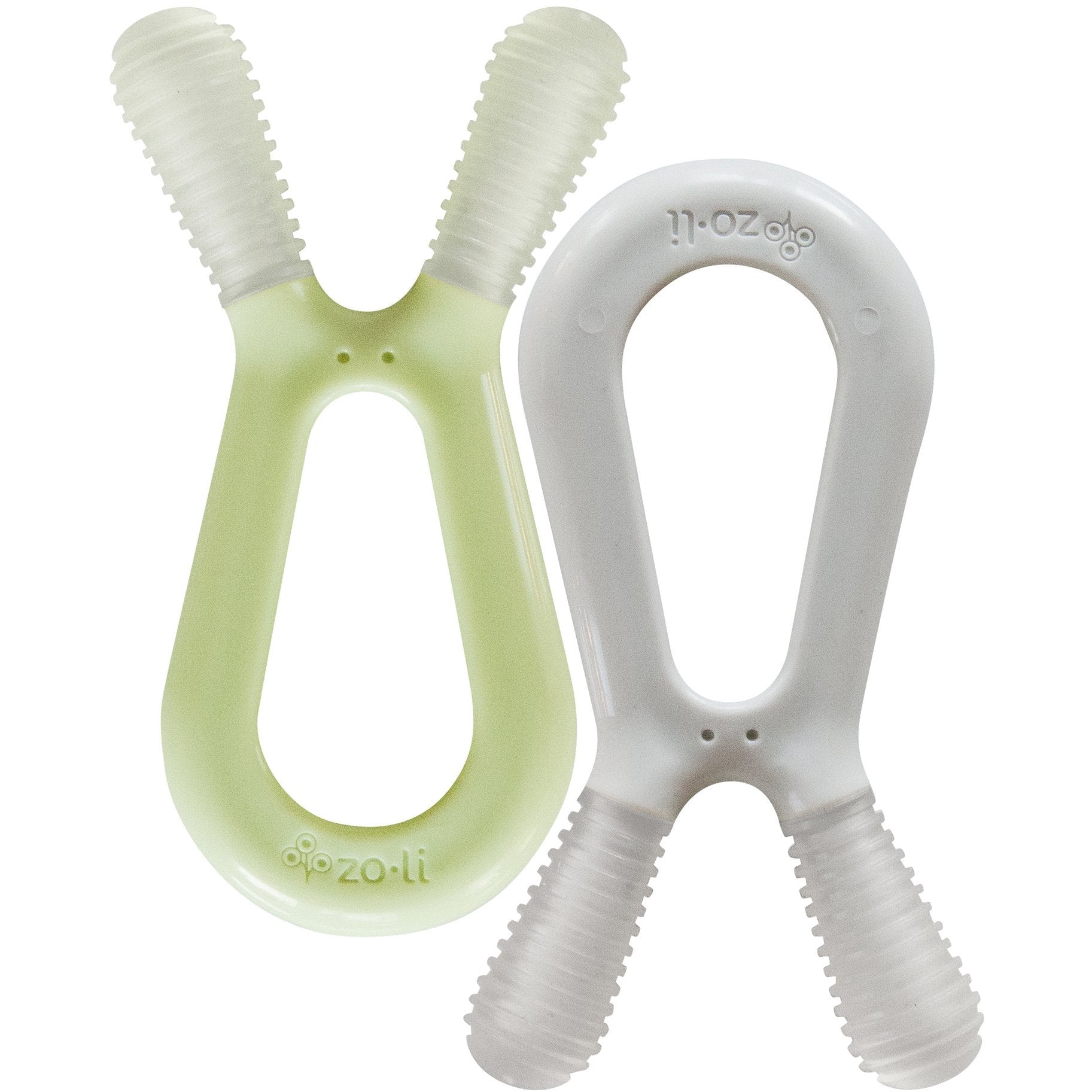 ZoLi Bunny Teether - Sage Green + Ash Grey – Tadpole