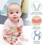 ZoLi Bunny Teether - Sage Green + Ash Grey - Tadpole